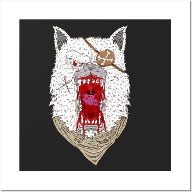 Bloody Wolf Wall Art by ginanperdana